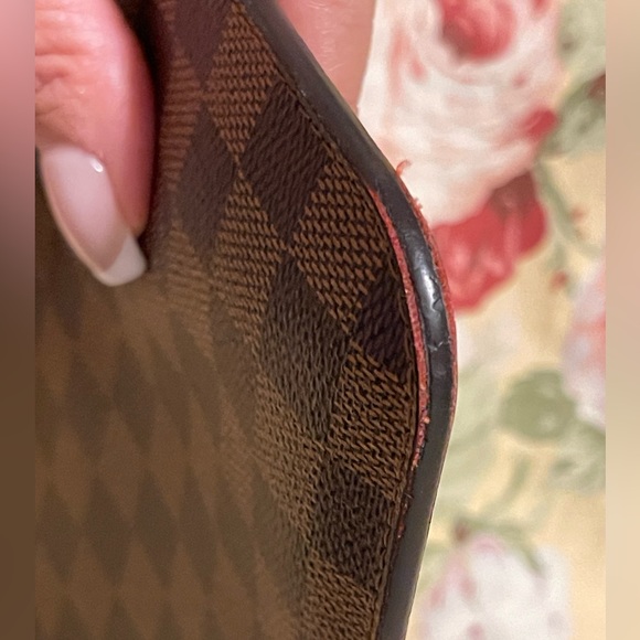 ⛔️SOLD⛔️Authentic Louis Vuitton Neverfull Pochette Wristlet Damier Ebene - Picture 14 of 16